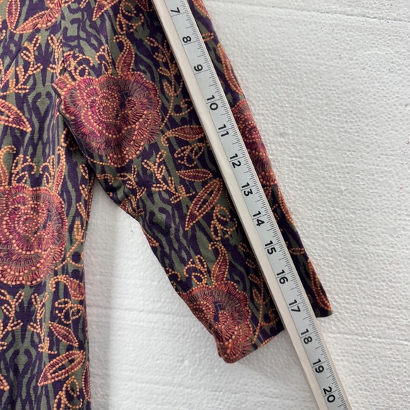 Soft Surroundings Alcott Floral Women's Maxi Dress 3/4 Sleeve Sz L Boho Western - Picture 7 of 12